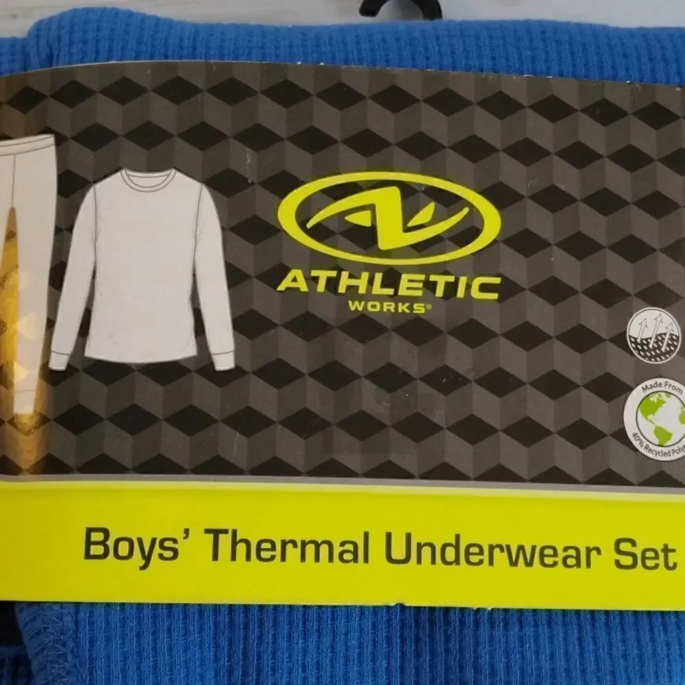 Boys Thermal Underwear Pajama Long Sleeve Shirt & Pants 2pc Set